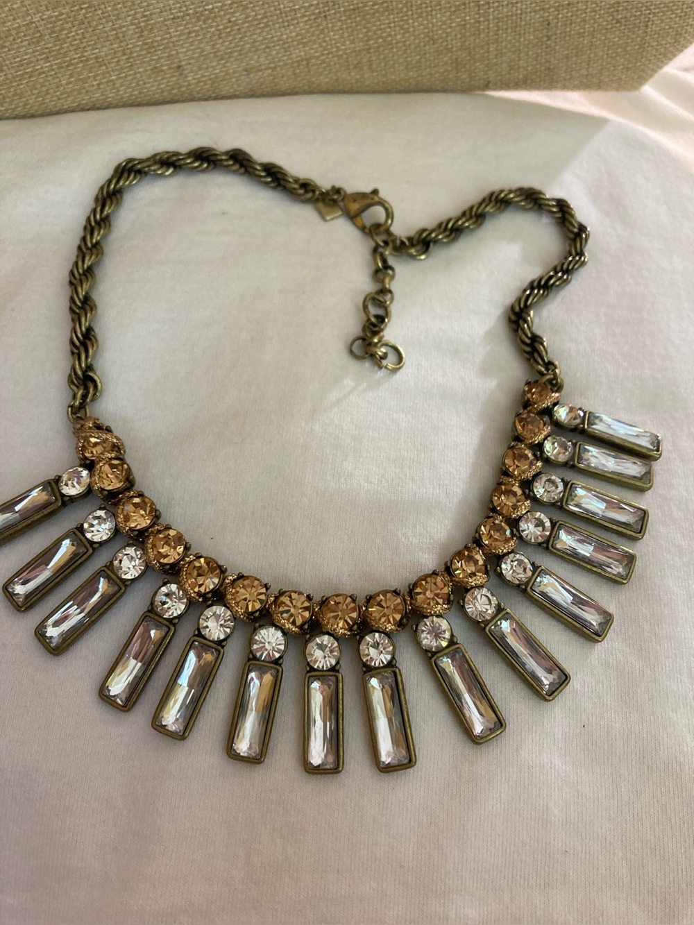 Banana Republic Signed Jeweled Bib Statement Necklace